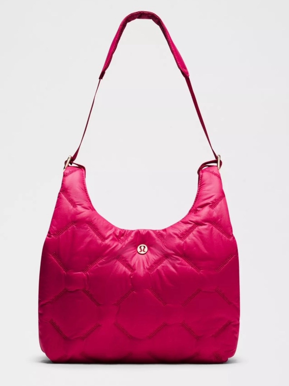 Lululemon NWT Quilty Pleasures Shoulder Bag Mini 5L Berry Rumble Pink Wordmark